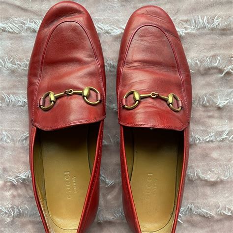 gucci jordaan red velvet|GUCCI Jordaan Horsebit Leather.